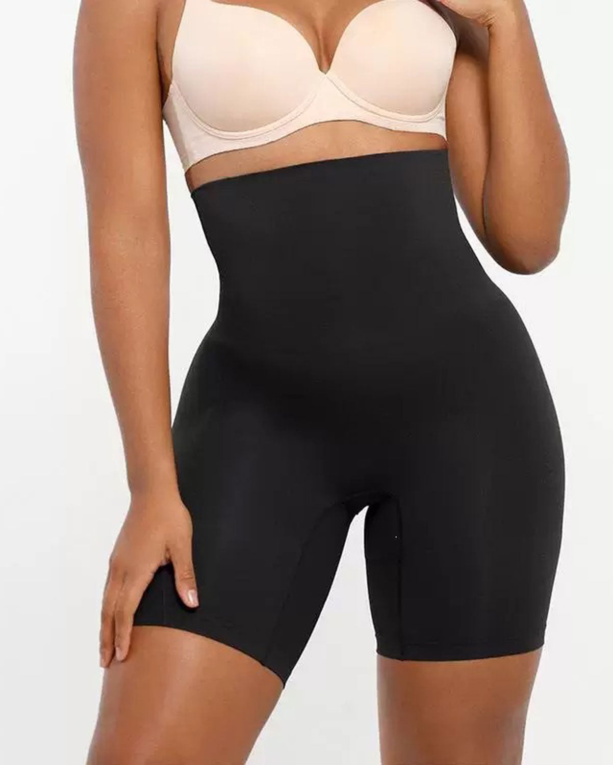 High-Waisted Tummy Control Shaping Shorts, Seamless Butt-Lifting Underwear