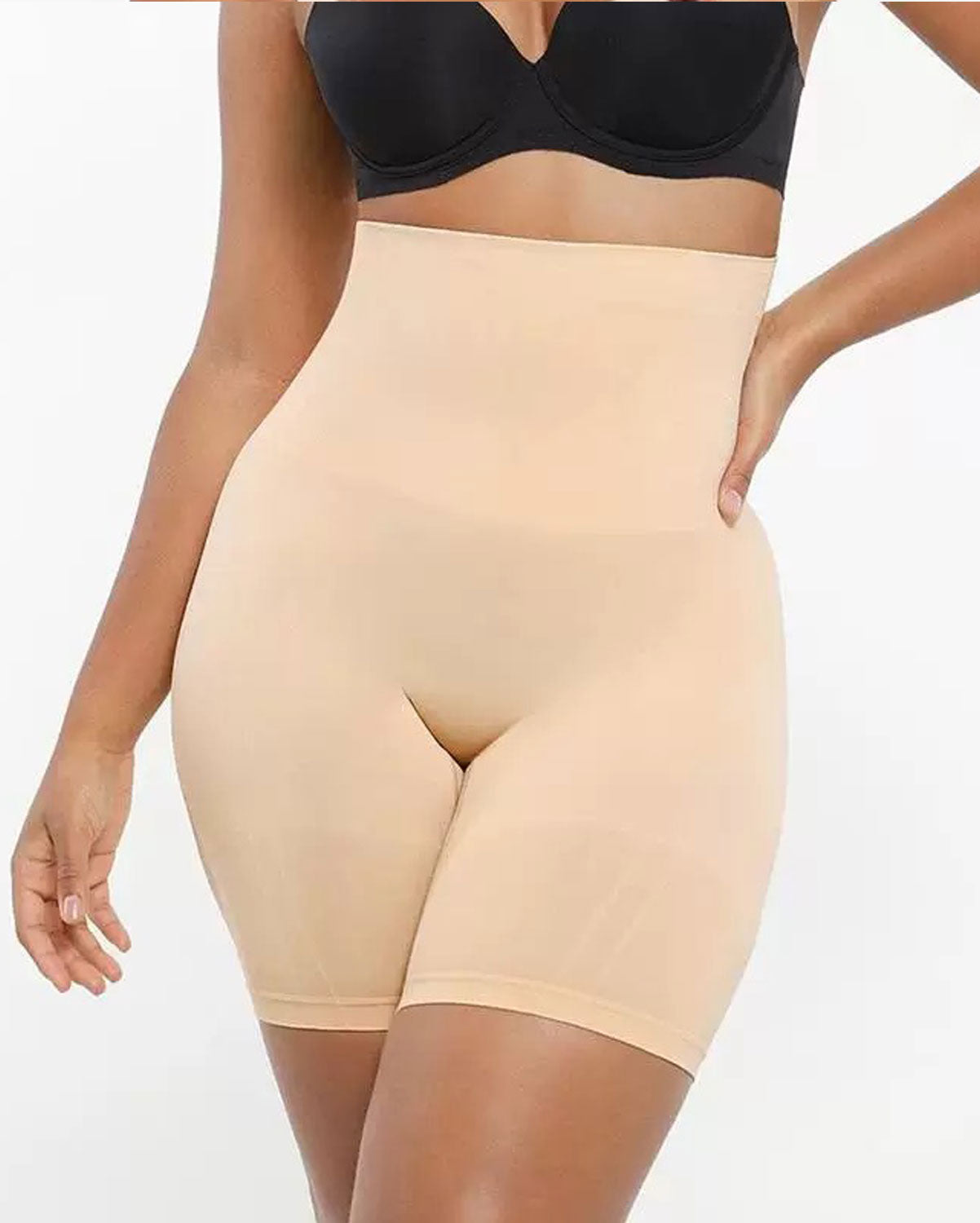 High-Waisted Tummy Control Shaping Shorts, Seamless Butt-Lifting Underwear