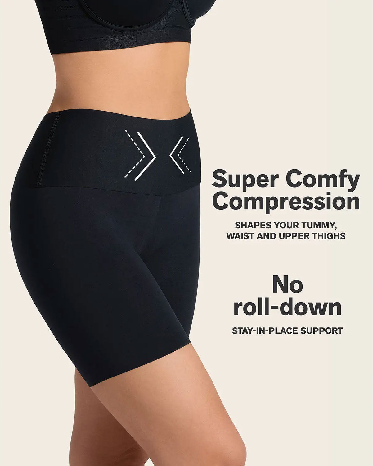 High-Waisted Tummy Control Shaping Shorts, Seamless Butt-Lifting Underwear