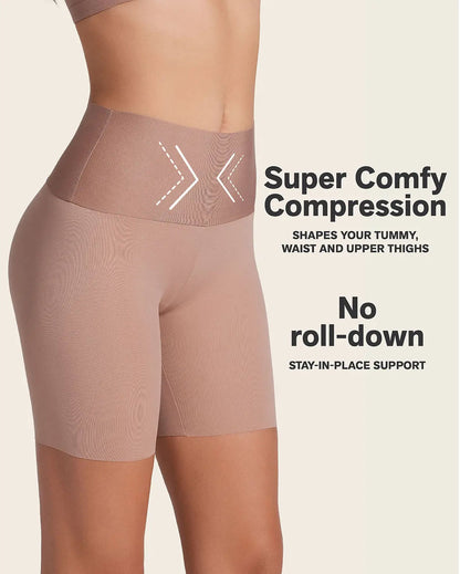 High-Waisted Tummy Control Shaping Shorts, Seamless Butt-Lifting Underwear